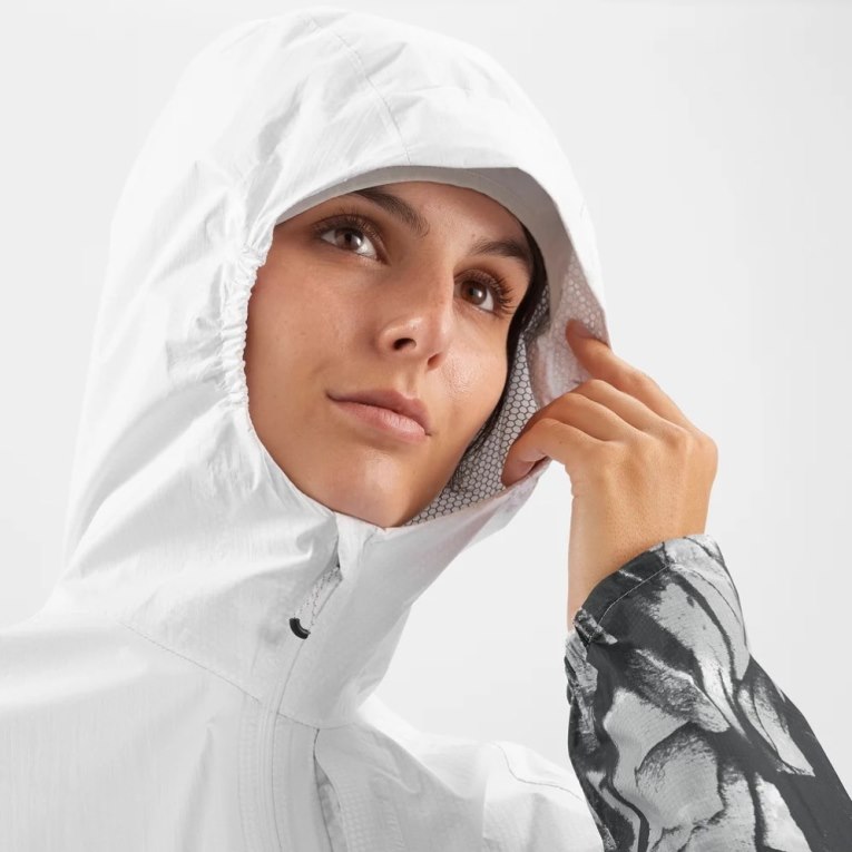 Chaquetas Shell Salomon Bonatti Impermeables Mujer Blancos | MX QEIM109